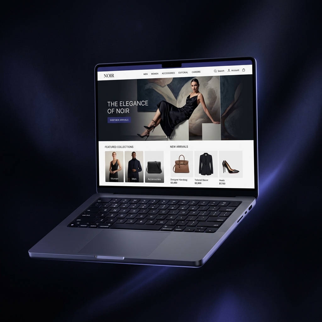Luxe Fashion House - Premium e-commerce website design by AMIBUCK Digital Agency